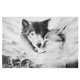 thumbnail image 1 of Arte de la pared de la lona, arte de la pared del lobo animal arte de la pared del lobo lienzo pintura al óleo claridad notable, 1 of 6