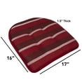thumbnail image 6 of Bradford Striped U-Shaped Memory Foam Chair Pad Burgundy 6-Pack, 6 of 6