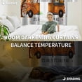 thumbnail image 3 of Fsddascl Orange Maple Fall Blackout Curtains for Bedroom/Living Room, Thermal Insulated Kitchen Curtains, Thanksgiving Gnomes Truck Pumpkins Grommet Darkening Window Treatment Drapes 42"x84"x2, 3 of 6