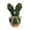 Green, variant on Artificial Bunny Rabbit Topiary Tree Pot, 17.71 Inch Rabbit Boxwood Decor with Jute Bow, Boxwood Topiary for Indoor Outdoor Home Porch Garden Decor