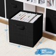 thumbnail image 2 of 6 Pack 13" Heavy Duty Fabric Storage Bins - Foldable Cubes for Closets, Shelves and Toys -Black, 2 of 5