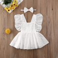 thumbnail image 5 of Toddler Baby Girl Lace Ruffle Romper Dress Floral Jumpsuit Outfit Summer Clothes, 5 of 5