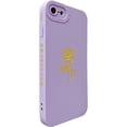 thumbnail image 5 of Phone SE Case 2022/2020,iPhone 8 Case,iPhone 7 Case 4.7",Cute Plated Rose Gold Flower with Anti-Fall Lens Cover Shell,Soft TPU Shockproof Phone Protection Cases for Women Girls Men,Purple, 5 of 15