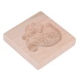 thumbnail image 1 of Wooden Cookie Mould Beechwood Biscuit Press Stamp Kitchen Baking, 1 of 7