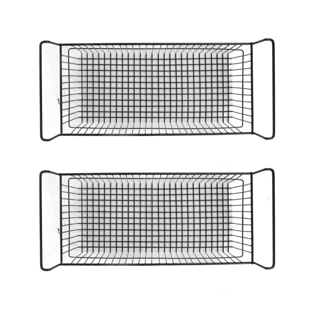 Freezer Organizer Bins, Steel Wire PE Coating Anti Aging Freezer Baskets Large Capacity Easy to Clean Chest Freezer Baskets for Freezers, Refrigerators,