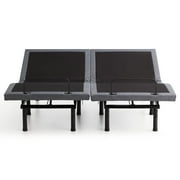Lucid Premium Steel Adjustable Bed Base with Zero Clearance, King/Split King