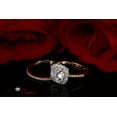 thumbnail image 5 of 1.58 ct Brilliant Round Cut Real Genuine Natural Diamond VS1-VS2 I-J 14K Rose White Gold Halo Engagement Wedding Bridal Set Designer Ring bW/ Set size 10.5, 5 of 7
