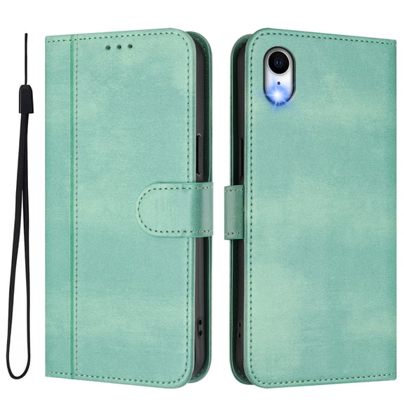 Leather Phone Case for iPhone Xr（6.1 inch) Case, Retro Style PU/TPU Folio Wallet Case, Premium Folio Cover with [Card Slots] and [Kickstand],Flip Leather Cover Magnetic Book Style Wallet-F1