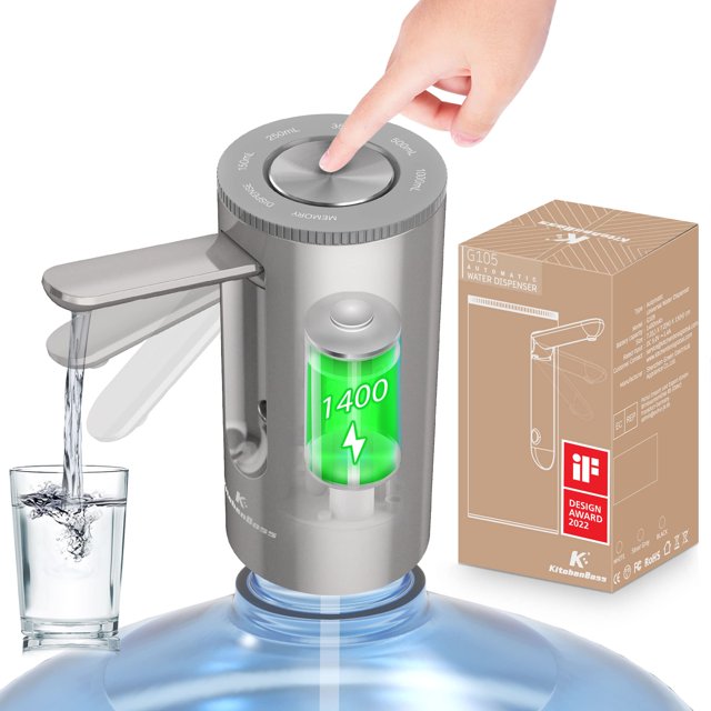 Dispensador De Bomba De Botella De Agua Universal De 5 Galones: Kitchenboss Bomba De Botella De Agua Automática Plegable Bomba De Agua Potable Eléctrica Portátil Carga Usb Interruptor De Botella De Ag