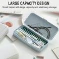 thumbnail image 6 of JeashCHAT Plastic Hard Pencil Case Pencil Box Frosted Stationery Case for Pencils Pens Office Supplies, Blue, 6 of 7