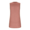 thumbnail image 6 of LIZUOJUNF Clearance Pink Summer Tank Tops for Women 2025 Loose Fit Pleated Square Neck Sleeveless Shirt Curved Hem Flowy Vest Basic Cotton, 6 of 9