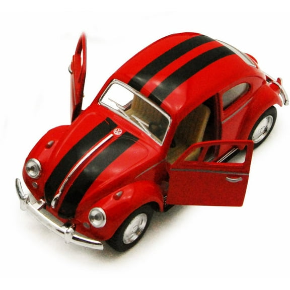 1967 Volkswagen Classical Beetle, Red - Kinsmart 5057DWS - 1/32 scale Diecast Model Toy Car (Brand New, but NOT IN BOX)
