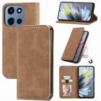 ELEHOLD For Motorola Moto G (2025) Premium Leather Wallet Case,Card Slots Magnetic Closure Full Protection Flip Shockproof Wallet Case Cover For Motorola Moto G (2025) ,Brown