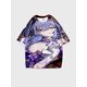 thumbnail image 1 of T-shirt short sleeve round neck summer casual loose D927, 1 of 5