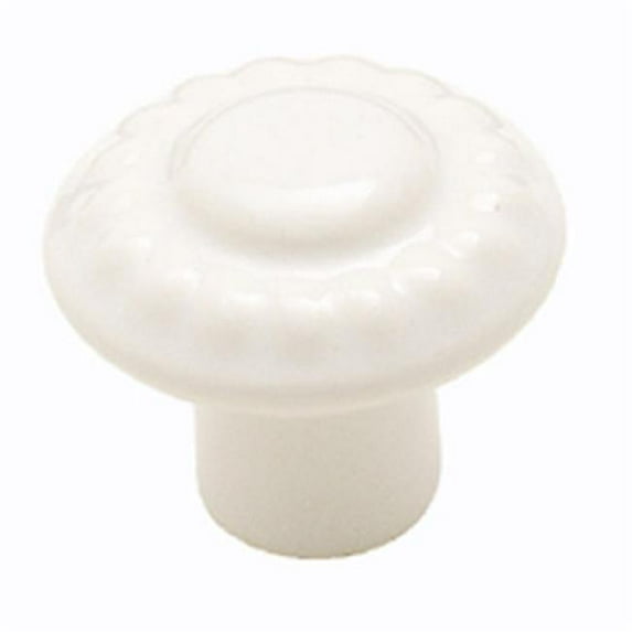 A01321 W Amerock Classic Ceramics 1.38 in. Ceramic Cabinet Knob, White With Beaded Design