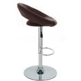thumbnail image 2 of Rho "Leather" Contemporary Adjustable Barstool - Brown, 2 of 2
