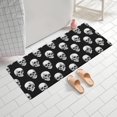 thumbnail image 2 of Black White Skull Pattern Bathroom Rugs Mat,Non Slip Microfiber Bathroom Rug,Rubber Backing,Soft Bathroom Mats for Bathroom Floor,Tub and Shower,60x24in(150x60cm), 2 of 5