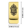 thumbnail image 2 of Stainless Steel Alphabet Letter E initial Classic Slim Money Clip Credit Card Holder, 2 of 2