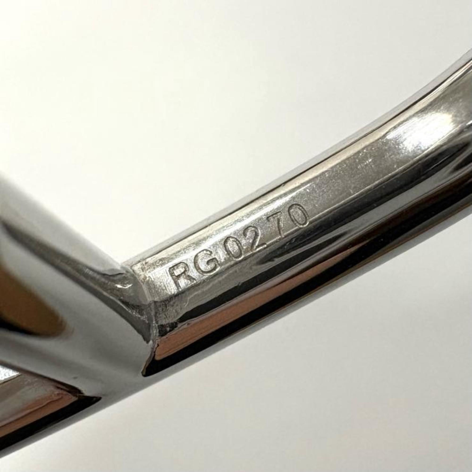 Pre-Owned HERMES Chaine d'Ancre Silver Key Ring with Rhodium Charm