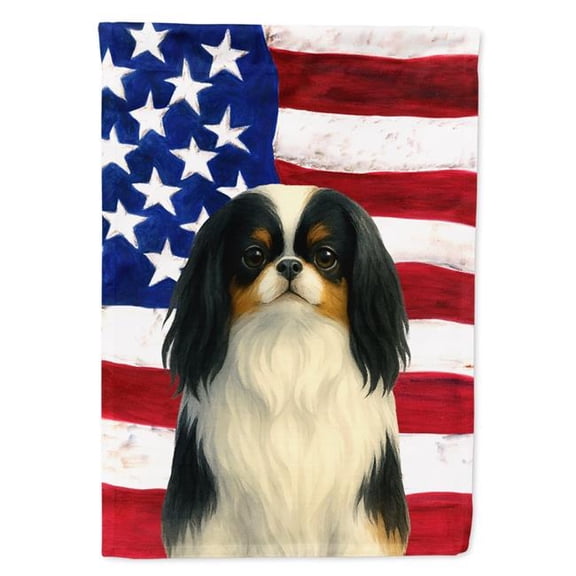 Carolines Treasures WDK6369CHF 40 x 28 in. Tricolor Japanese Chin American Flag House Flag