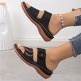 thumbnail image 5 of NOKIO Dressy Wedge Sandals for Women Womens Sandals Wedge Comfortable Orthopedic Wedge Sandalias Women Slip on Platform Sandals Women's Comfort Open Toe Slip on Wedge Sandals, 5 of 6