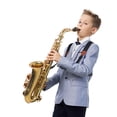 thumbnail image 1 of Saxophone Shoulder Strap,Reduces Neck Stress Padded Shoulder & Chest Sax Strap Leather Double Shoulder Saxophone Harness Strap for Alto Tenor Baritone Soprano Saxophone, 1 of 7