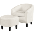 thumbnail image 7 of Renwick Barrel Accent Chair with Ottoman, Ivory Boucle Fabric, 7 of 7
