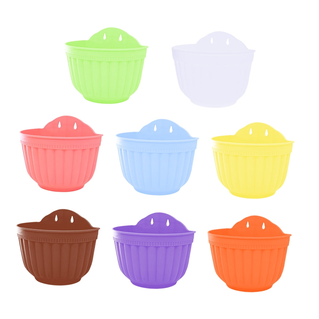 Raindrops Hanging Planter Set of 1, Assorted Color Plastic Flower Pot for Garden, Indoor Outdoor, 11.8 x 5.5 x 4.9 inches