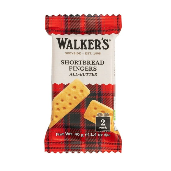 Walkers Shortbread - 2 Fingers - 1.4oz Pack of 4