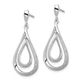 thumbnail image 2 of Auriga Fine Jewelry 925 Sterling Silver Rh-plated Diamond Post Dangle Earrings for Women, 2 of 6