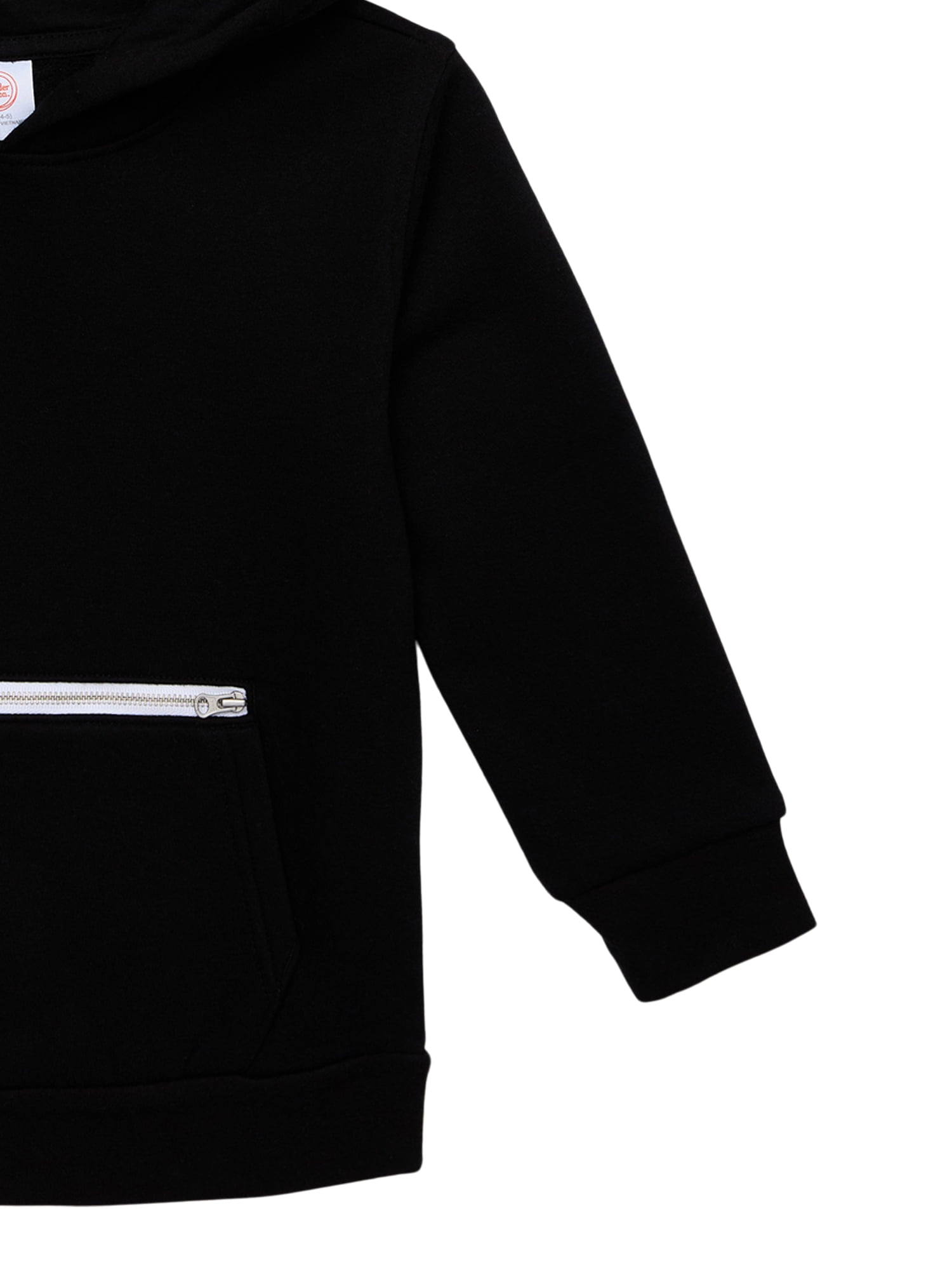Wonder Nation Boys Long Sleeve Hoodie with Zipper Pocket, Sizes XS-XXL & Husky
