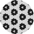 thumbnail image 1 of Ahgly Company Machine Washable Indoor Round Transitional Iridium Black Area Rugs, 5' Round, 1 of 7