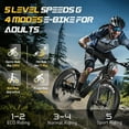 thumbnail image 4 of SIVROCK 1000W Electric Bike for Adults, 26"x4.0" Fat Tire Mountain Bicycle, 25MPH 7-Speed Gears E-Bike, 4 of 12