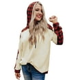 thumbnail image 2 of ZAXARRA Ensemble Complet Féminin Plaid à Manches Longues Pull+ Pantalon Long, 2 of 10