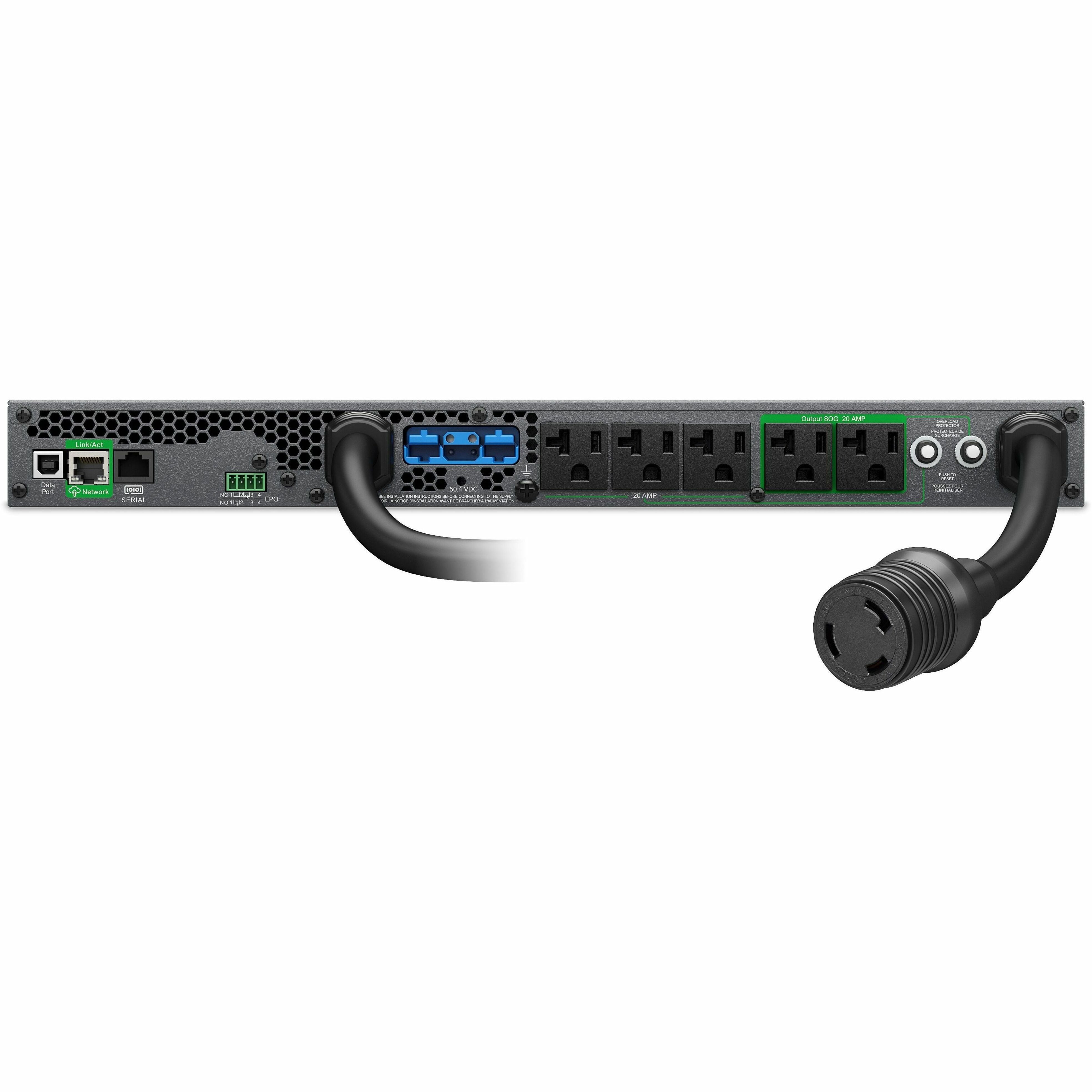 APC by Schneider Electric Smart-UPS Ultra, 2200VA 120V 1U, with Lithium-Ion Battery, with SmartConnect - 1U Rack/Tower/Wall/Ceiling/Desktop Mountable - 1.50 Hour Recharge - 6.05 Minute Stand-by - 1...