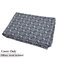 thumbnail image 5 of Japanese Floor Pillow Lounger Cover, Flower Petals in Circles with Ornate Leaves Abstract Eastern, Nap Mat Printed Fabric Case for 5 Pillows, 88" x 27", Charcoal Grey Dark Blue, by Ambesonne, 5 of 5