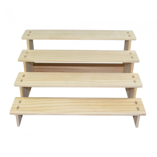 Yinanstore Wood Display Riser Collectibles Display Stand for Ornaments Crafts Apartment 4 Layer 40cm