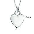 thumbnail image 2 of Bling Jewelry Womens Tiny Minimalist Heart Initial Pendant Necklace Sterling Silver A-Z Alphabet, 2 of 5