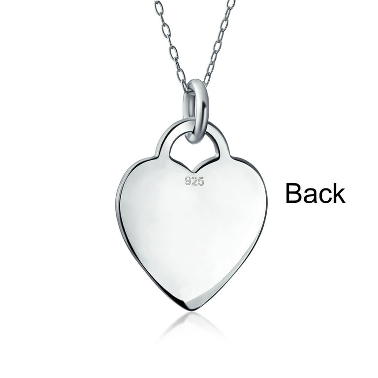 Layered monogram initial pendant necklace & heart charm in all sterling  silver - custom engraved