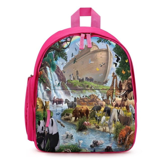 El Arca de Noé Mochila Escolar para Niños y Niñas, Mochila Infantil Ligera de Alta Calidad, Grande y Duradera ROSA