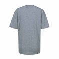 thumbnail image 4 of Pincandy Women's Round Neck Solid Color Short Sleeved Casual Loose Short Sleeved Round Neck Tops/shirt,Gray,M, 4 of 5