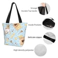 thumbnail image 4 of Bingfone Cute Gnome Bee Collects Honey Women Shoulder Tote Bags Casual Bag Ladies Shopping Handbag, 4 of 7