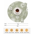 thumbnail image 6 of 13 Inch Round Placemats Set of 6, Geometric Non Slip Heat Insulation PP Table Mats, Abstract Sage Green White Boho Circle Dot Washable Place Mats for Kitchen Dining Party Table Decor, 6 of 7