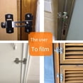 thumbnail image 4 of Eigraketly Stainless Steel Catch Door Multi-functional Lock Household Locks Wardrobe Cupboard Furniture Slide Sliding Type3 NO3, 4 of 6
