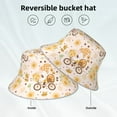 thumbnail image 5 of Gaeub Cute Bee Gnome Printed Double Sided Reflective Bucket Hat Foldable Sun Hat for Camping Hiking Fishing, 5 of 9