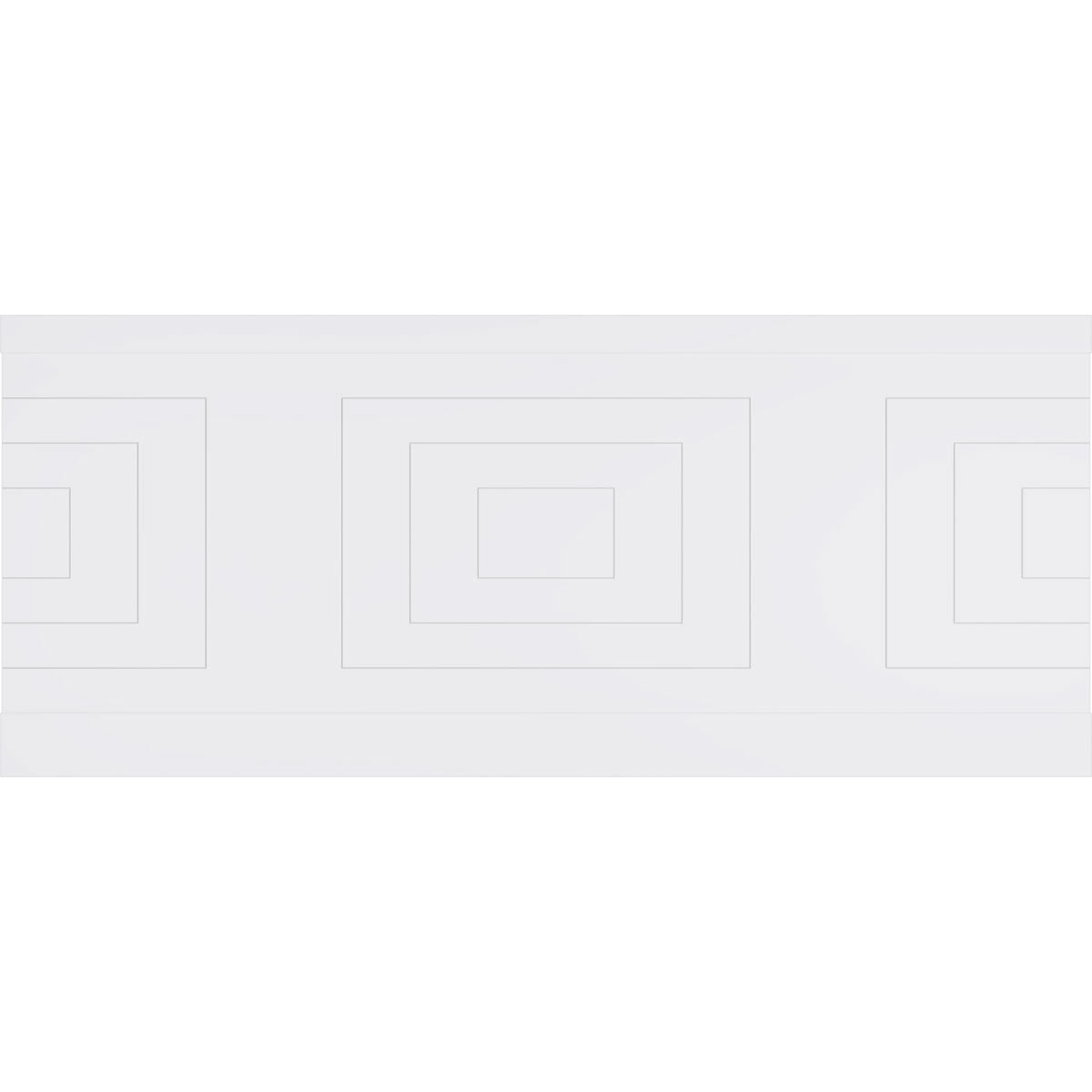 Ekena Millwork 40"H x 94 1/2"W Mid Century Modern PVC Wainscot Paneling Kit