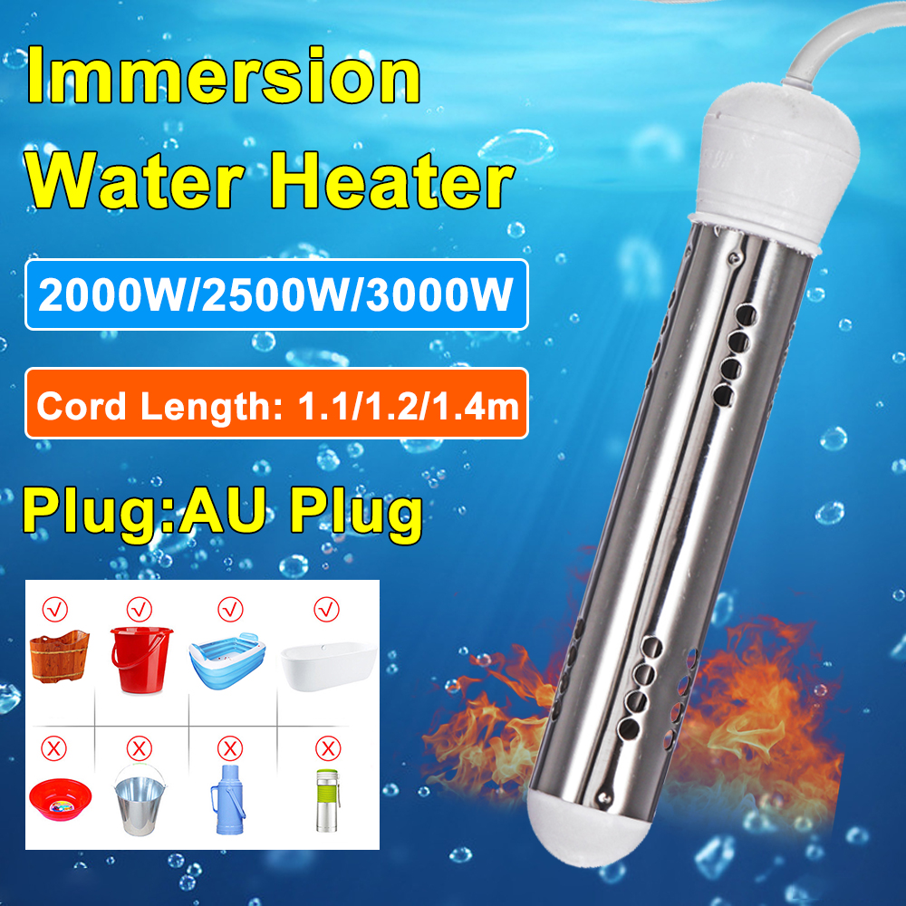 2000W/2500W/3000W Immersion Water Heater Element Boiler Portable Water