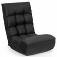thumbnail image 2 of Yardi Yard 4-Position Adjustable Floor Chair Folding Lazy Sofa-Black, Gaming Chair Floor, Floor Chairs for Adults, No Assembly Required, 2 of 8