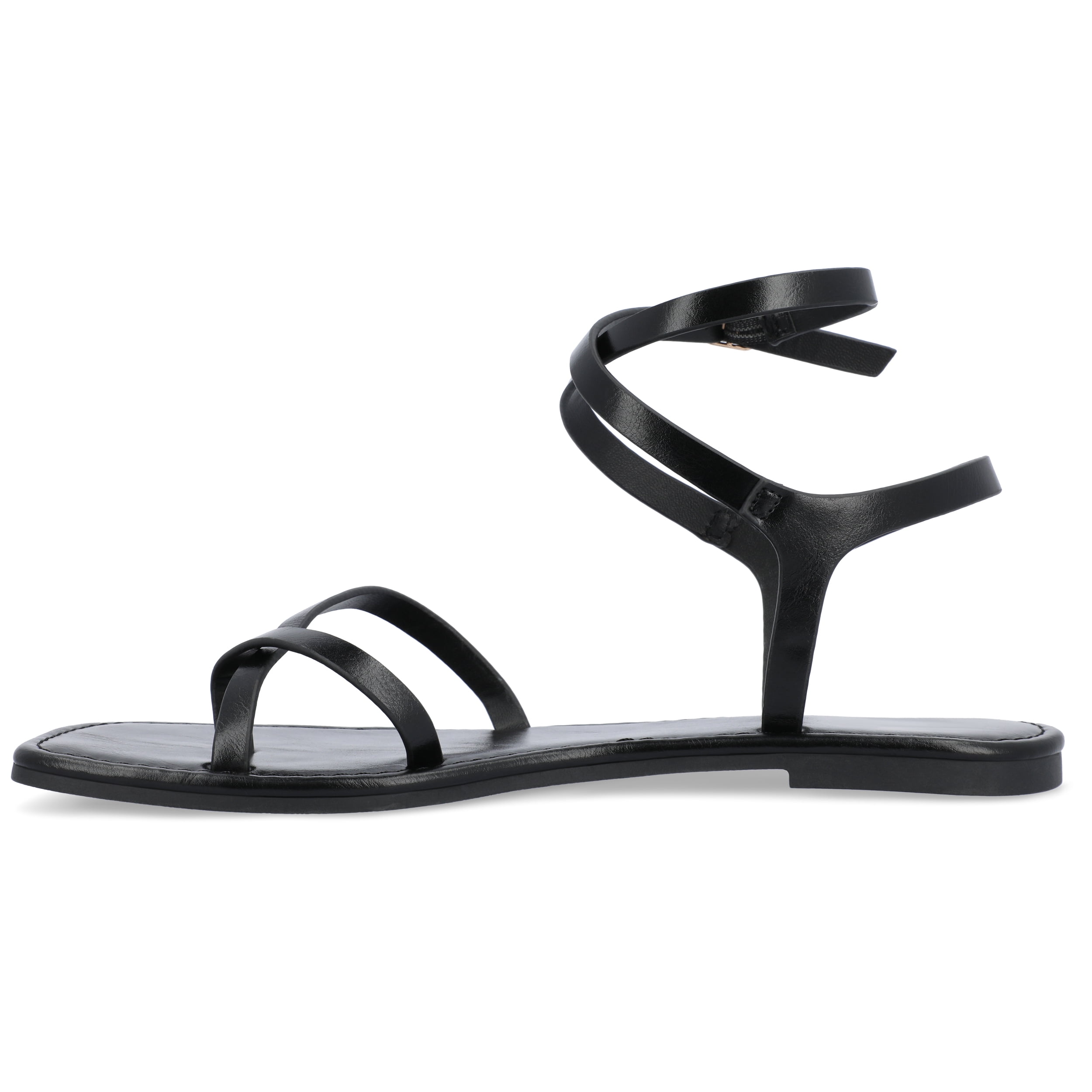 Journee Womens Charra Buckle Flat Sandals