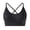 Black B, variant on Umfun Women's Ribbed Scoop Neck Bralette with Open Back Detail - Thin Straps Wireless Crop Top with Removable Cups for Everyday Wear